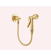 Wall-Mounted Brass Jet Spray for Toilets and Bathrooms, High Pressure Water Cleaning Spray with Durable Wall Bracket, Corrosion-Resistant Brass Jet Nozzle